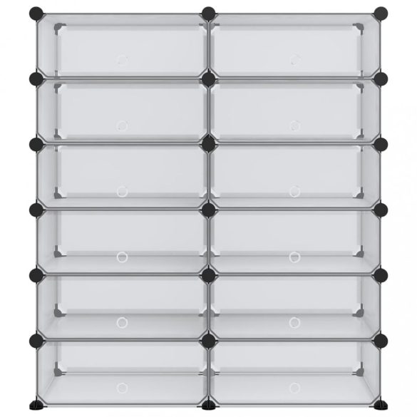 átlátszó polipropilén cipőtartó 94,5x36,5x106 cm