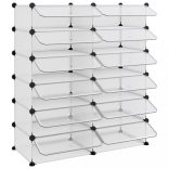 átlátszó polipropilén cipőtartó 94,5x36,5x106 cm