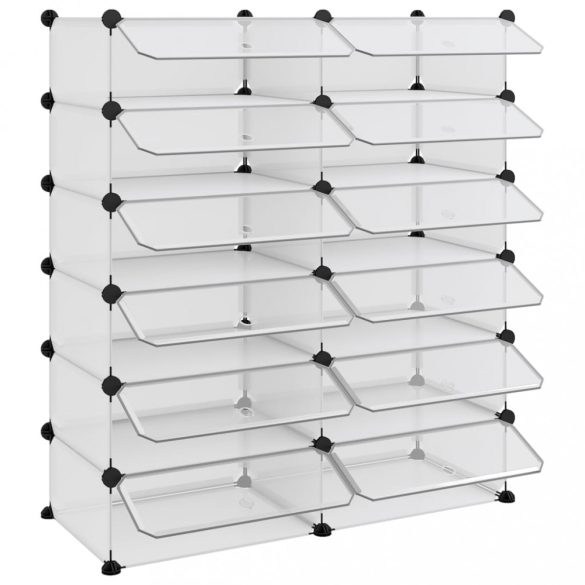 átlátszó polipropilén cipőtartó 94,5x36,5x106 cm