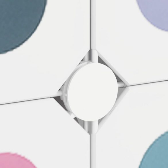 fehér polipropilén tárolókocka gyerekeknek 15 kockával