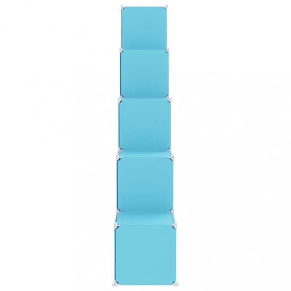 kék polipropilén tárolókocka gyerekeknek 15 kockával