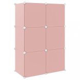 rózsaszín polipropilén tárolókocka gyerekeknek 6 kockával