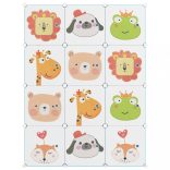 zöld polipropilén tárolókocka gyerekeknek 12 kockával