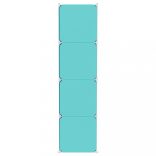 zöld polipropilén tárolókocka gyerekeknek 12 kockával