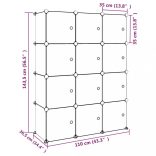zöld polipropilén tárolókocka gyerekeknek 12 kockával
