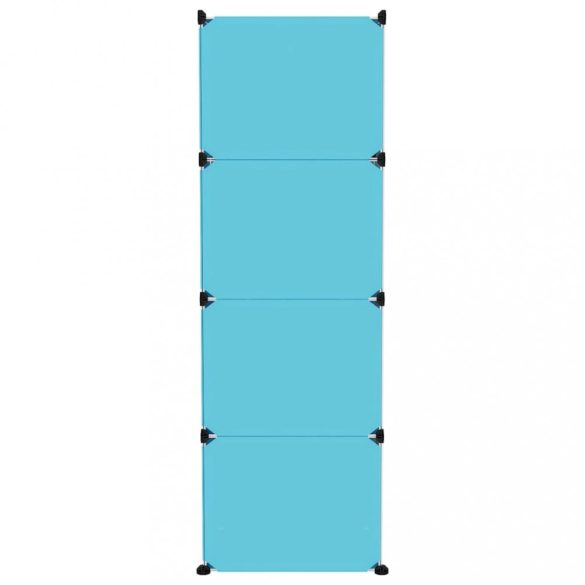 kék polipropilén tárolókocka gyerekeknek 12 kockával