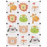 rózsaszín polipropilén tárolókocka gyerekeknek 12 kockával