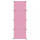 rózsaszín polipropilén tárolókocka gyerekeknek 12 kockával