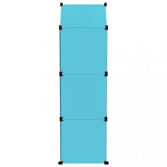 kék polipropilén tárolókocka gyerekeknek 8 kockával