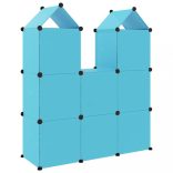 kék polipropilén tárolókocka gyerekeknek 8 kockával