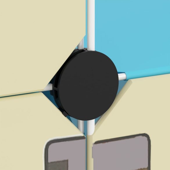 kék polipropilén tárolókocka gyerekeknek 8 kockával