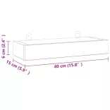 2 db tömör tíkfa falipolc 40 x 15 x 4 cm