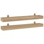 2 db tömör tíkfa falipolc 90 x 15 x 4 cm