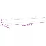 2 db tömör tíkfa falipolc 90 x 15 x 4 cm