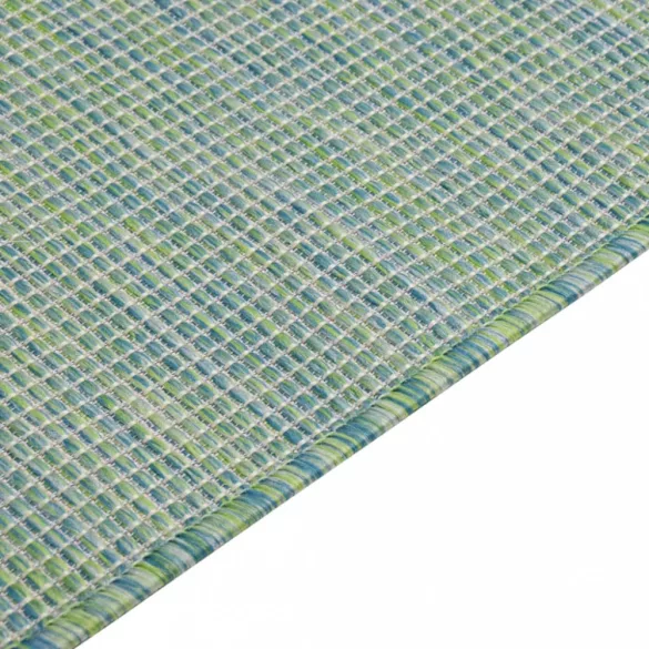 türkizkék lapos szövésű kültéri szőnyeg 160 x 230 cm