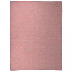 piros lapos szövésű kültéri szőnyeg 120 x 170 cm