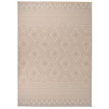 barna csíkos lapos szövésű kültéri szőnyeg 120 x 170 cm