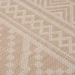 barna csíkos lapos szövésű kültéri szőnyeg 120 x 170 cm