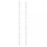 fehér vas falra szerelhető bortartó állvány 12 palacknak