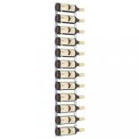 fehér vas falra szerelhető bortartó állvány 12 palacknak