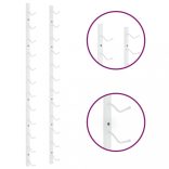 fehér vas falra szerelhető bortartó állvány 12 palacknak