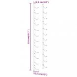 fehér vas falra szerelhető bortartó állvány 12 palacknak