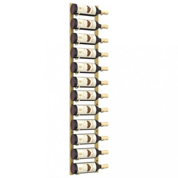 arany vas falra szerelhető bortartó állvány 12 palacknak