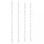 2 db fehér vas falra szerelhető bortartó állvány 12 palacknak