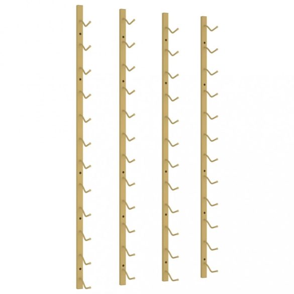 2 db arany vas falra szerelhető bortartó állvány 12 palacknak