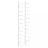 fehér vas falra szerelhető bortartó állvány 24 palacknak