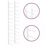 fehér vas falra szerelhető bortartó állvány 24 palacknak