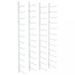 2 db fehér vas falra szerelhető bortartó állvány 24 palacknak