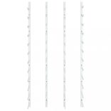 2 db fehér vas falra szerelhető bortartó állvány 24 palacknak