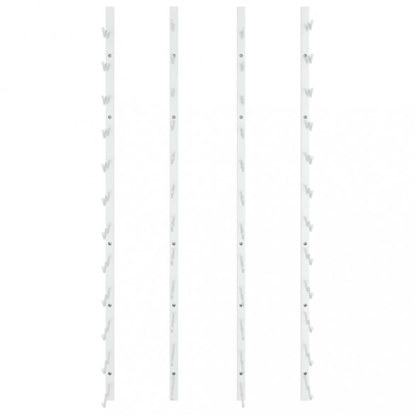 2 db fehér vas falra szerelhető bortartó állvány 24 palacknak