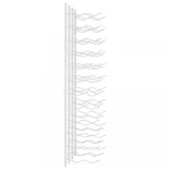 2 db fehér vas falra szerelhető bortartó állvány 24 palacknak