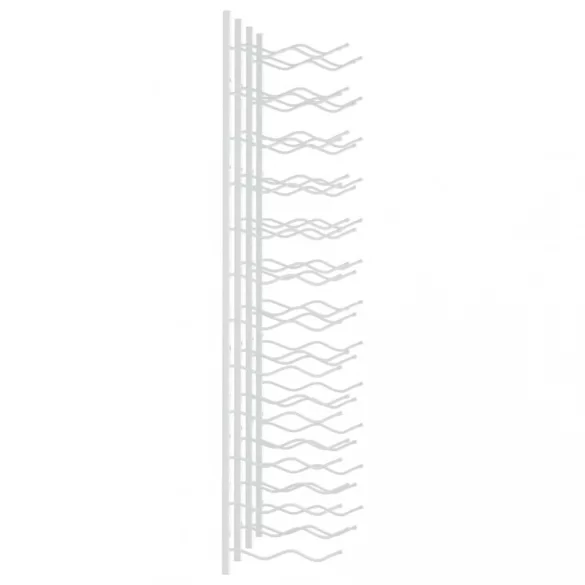 2 db fehér vas falra szerelhető bortartó állvány 24 palacknak