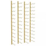 2 db fehér vas falra szerelhető bortartó állvány 24 palacknak