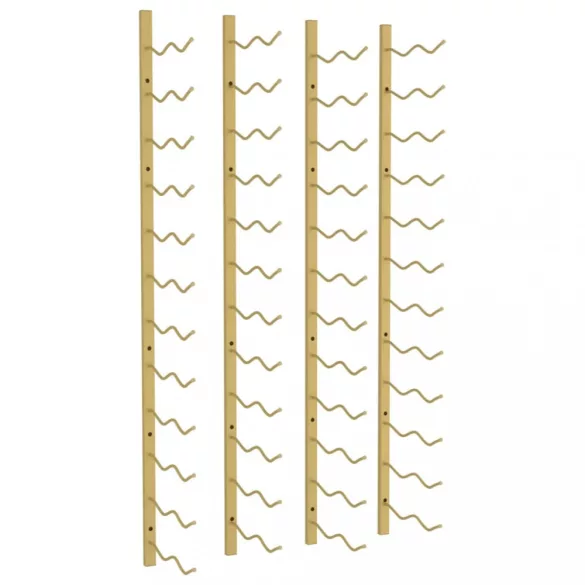 2 db fehér vas falra szerelhető bortartó állvány 24 palacknak