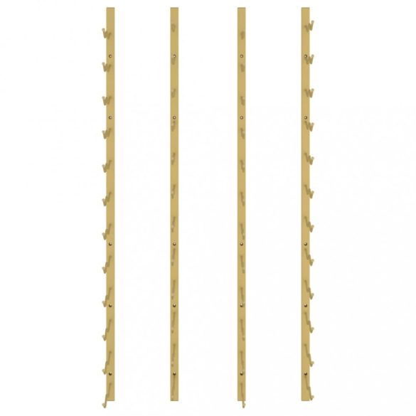 2 db fehér vas falra szerelhető bortartó állvány 24 palacknak