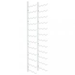 fehér vas falra szerelhető bortartó állvány 36 palacknak