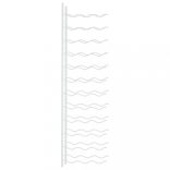 fehér vas falra szerelhető bortartó állvány 36 palacknak