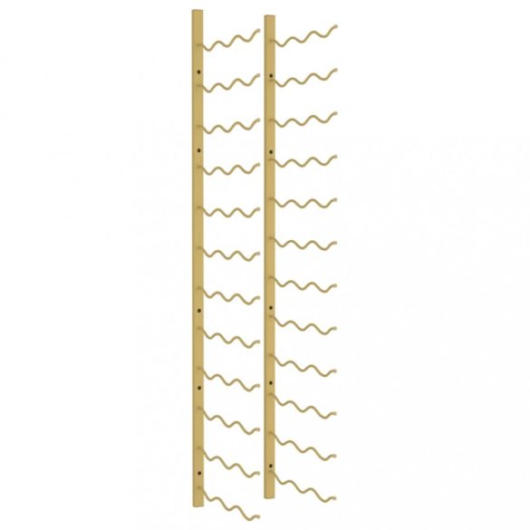 arany vas falra szerelhető bortartó állvány 36 palacknak