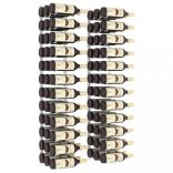 2 db fehér vas falra szerelhető bortartó állvány 36 palacknak