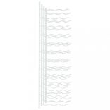 2 db fehér vas falra szerelhető bortartó állvány 36 palacknak