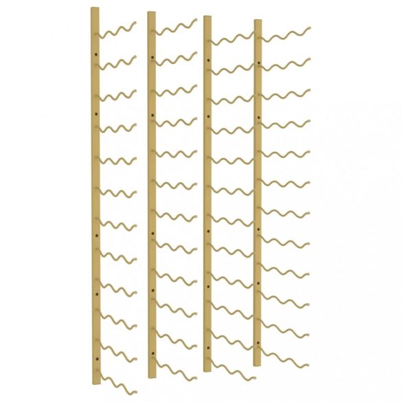 2 db arany vas falra szerelhető bortartó állvány 36 palacknak