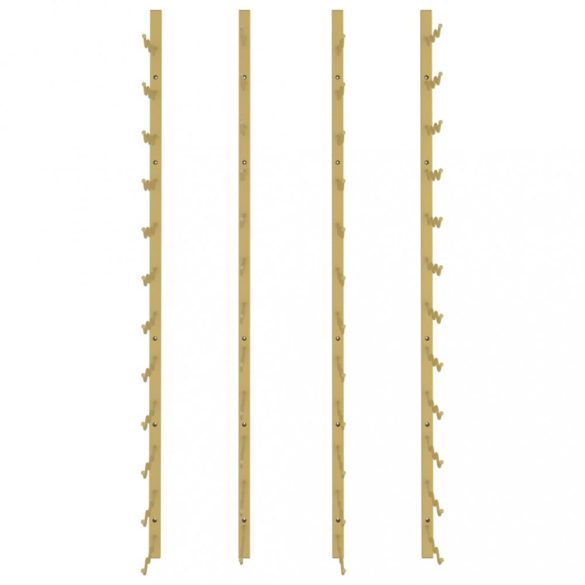 2 db arany vas falra szerelhető bortartó állvány 36 palacknak