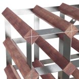 barna tömör fenyőfa bortartó 12 palackhoz