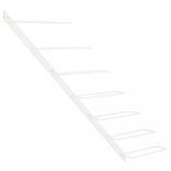 fehér fém falra szerelhető bortartó állvány 7 palacknak