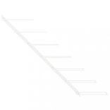 fehér fém falra szerelhető bortartó állvány 7 palacknak