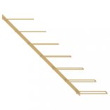 arany fém falra szerelhető bortartó állvány 7 palacknak